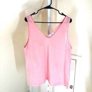 Loft Outlet EUC Women's Pink Sleeveless Tank Size XL